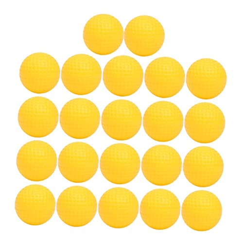 MOBUTOFU 22St Nicht poröse Kugel sportsachen sportartikel Sport Sachen Fitness Ball Golf Balls Indoor-Golf Outdoor-Spielset für Kinder Rangebälle Spielzeug Trainingsball Übungsball Yellow von MOBUTOFU