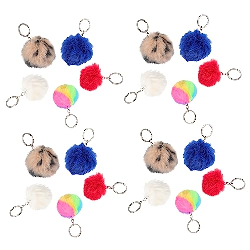 MOBUTOFU 50 Stück Schlüssel Bund Dekoration ausgestopft Kaninchen Pickleball-Maschine Pickleball-Ausrüstung Tiere kunstpelz Faux fur verkleidung Telefon Charms Flauschige Kugeln Kunstfell von MOBUTOFU