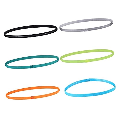 MOBUTOFU 6 Stück Elastisches Damen Stirnband Rutschfestes Sport Haarband Für Fitness Yoga Laufen Und Training von MOBUTOFU