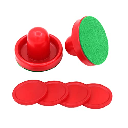 MOBUTOFU 8 Drücker Rot Und Dunkelblau Und 8 Ersatzpucks Ideales Zubehör Für Airhockey Tische Spieltisch Hockey Und Tischfußball von MOBUTOFU