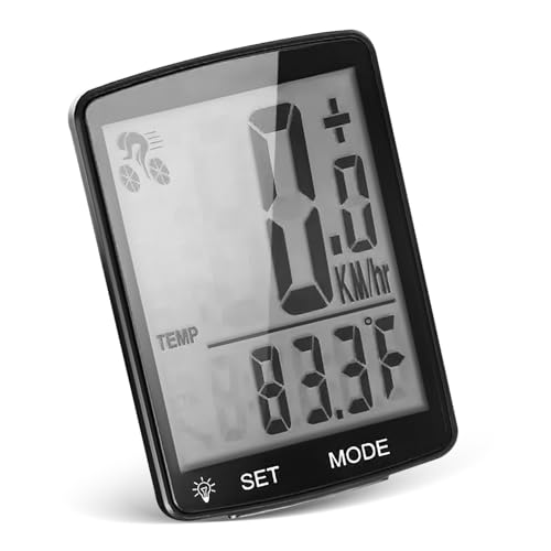 MOBUTOFU Fahrrad-Kilometerzähler Fahrrad Kilometerzähler Fahrradcomputer Mini-Fahrradtacho Fahrrad-Tracker Fahrrad Tacho Fahrradzubehör Tachometer für Dirtbike Mountainbike Tacho Black von MOBUTOFU