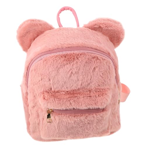 MOBUTOFU Kreativer üsch Rucksack Für Frauen Flauschiger Doppelschulter Rucksack Mit Niedlichen Bärenohren Ideal Für Freizeit Und Alltag von MOBUTOFU