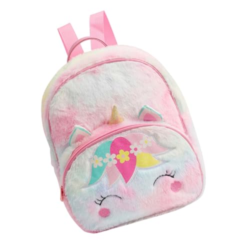 MOBUTOFU Plüsch Einhorn Rucksack Für Mädchen Süßer Tragbarer Kleiner Rucksack Für Kinder Coole Kinderrucksäcke Für Schule Und Freizeit von MOBUTOFU