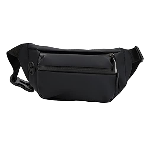 MOBUTOFU Praktische Herren Hüfttasche Outdoor Einfache Sport Und Reisetasche Schwarz Ideal Für Wanderungen Und Freizeit Verstellbarer Gurt 1 Stück von MOBUTOFU