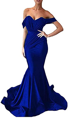 MOCHAMIK Damen-Ballkleid mit Herzausschnitt, schulterfrei, Meerjungfrau, langes Brautjungfernkleid, Abendkleid, Partykleid von MOCHAMIK