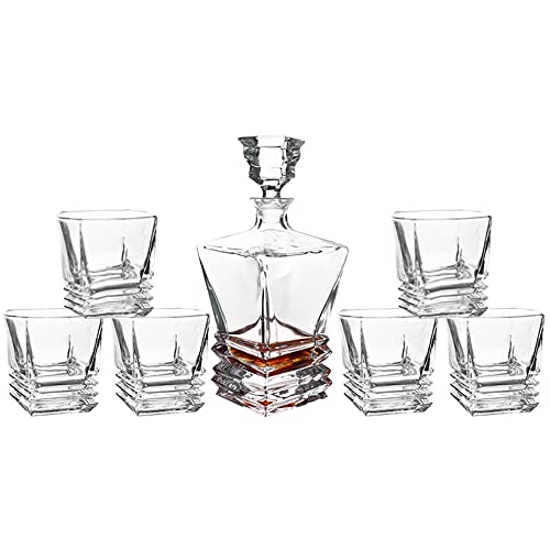 MOCHAMIK Kristall-Whisky-Gläser, altmodische Gläser, Bar-Becher zum Trinken von Bourbon-Whisky, Cocktails, Cognac, 6er-Set, Geschenk für Freund (Typ 14) von MOCHAMIK