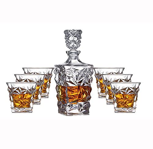 MOCHAMIK Kristall-Whiskygläser, 7,44 Unzen Weinfass-Set mit 4/6 Gläsern, Tassen-Set, Kristallglas-Probierbecher, luxuriöse Becher zum Trinken von Bourbon, Scotch, Cocktail, Cognac, Irish Whiskey (Typ von MOCHAMIK