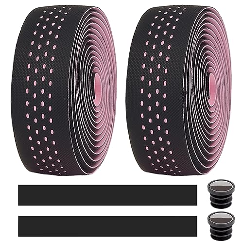 MOCNT 2 Rollen Fahrrad Lenkerbänder Radfahren Rennrad Lenkerband Leder PU Eva Cycling Band rutschfest Komfort Stoßdämpfend Griffband Bandwickel Mit Lenkerendstopfen Rosa MOCNT 2 Rollen Fahrrad Lenkerbänder Radfahren Rennrad Lenkerband Leder PU Eva Cycling Band rutschfest Komfort Stoßdämpfend Griffband Bandwickel Mit Lenkerendstopfen Rosa von MOCNT