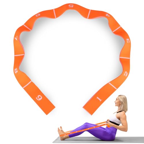 Yoga Stretch Gurt, MOCOBO Stretch Band Gymnastikband mit 8 Schleifen, Fitnessbänder, Hochelastischer Gymnastikband Stretch Gurt Yoga Zubehör Yoga Stretch Gurt, MOCOBO Stretch Band Gymnastikband mit 8 Schleifen, Fitnessbänder, Hochelastischer Gymnastikband Stretch Gurt Yoga Zubehör von MOCOBO