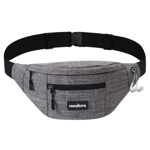 Bauchtasche Gürteltasche, MOCOCITO Hüfttasche für Damen und Herren, Brusttasche Groß Handytasche 120CM Gurt Verstellbarer für Outdoor Sport Camping Wandern Fahrrad Geschenke für Frauen Männe(Grau) Bauchtasche Gürteltasche, MOCOCITO Hüfttasche für Damen und Herren, Brusttasche Groß Handytasche 120CM Gurt Verstellbarer für Outdoor Sport Camping Wandern Fahrrad Geschenke für Frauen Männe(Grau) von MOCOCITO