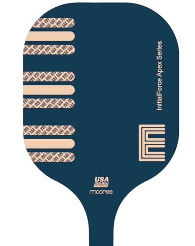 MOCREE 2025 InitialForce Apex Series USAPA zugelassenes Pickleball-Paddel, Kohlefaser mit großem Sweetspot, leicht für Anfänger und kleine Hände, einzigartiges Alphabet-Design, Buchstabe E von MOCREE