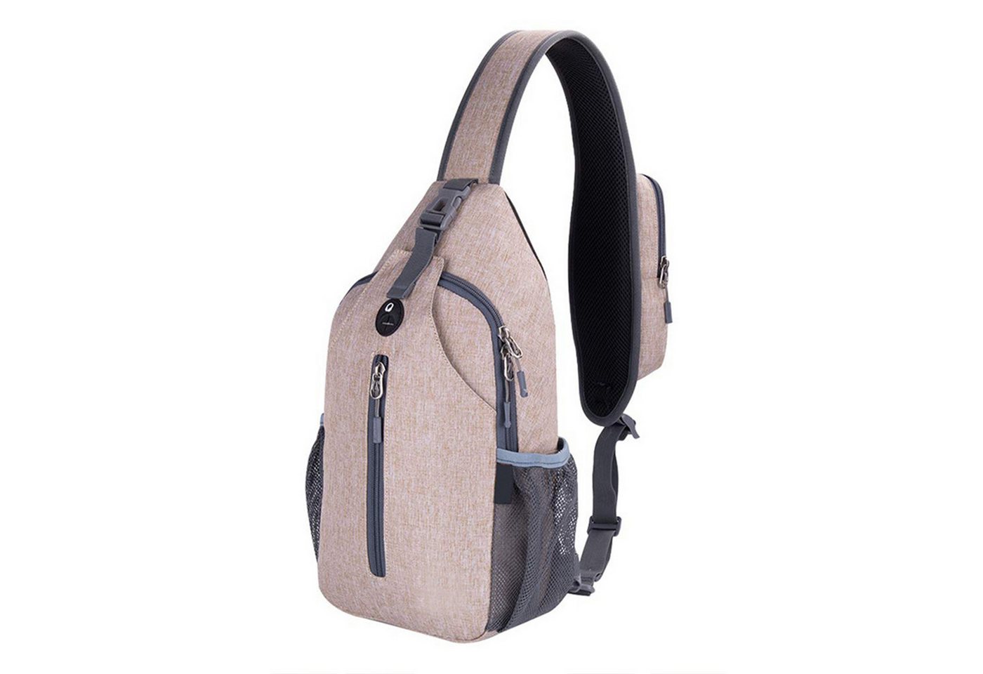 MODFU Schultertasche Brusttasche Sling Schulter Rucksack Rucksäcke Crossbody Umhängetasche (Oxfordgewebe Unisex Herren Damen 38x18x9cm mit Tasche auf Schultergurt, Geldgürtel, Sport, Sporttasche, Handytasche, Schlüsselhaken Brillenhalter), für Outdoor Camping Reisen Wandern Radfahren Multipurpose Tagepacks von MODFU