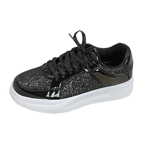 MODSGUE Pailletten Schuhe Damen, Sportschuhe Atmungsaktiv Sneaker Bedazzled Schuhe Leicht Laufschuhe Outdoor Fitness Walking Schuhe Bunte Generisch Plateau Schuhe mit weicher Sohle von MODSGUE