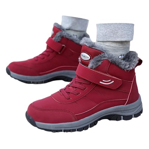 MODSGUE Wanderschuhe Damen, Leicht Winterschuhe, Weich Freizeitschuhe, Vier-Jahreszeiten Sneaker, Mid Traillaufschuhe, Flachen Laufschuhe, Erhöhter Dämpfung Straßenlaufschuhe, Weiß von MODSGUE