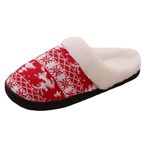 MODSGUE Weihnachts Hausschuhe Damen Herren Plüsch Hausschuhe, Winter Slippers Warme Flauschige, rutschfeste Causal Leichte Weiche Pantoffeln, Weihnachten Geschenke von MODSGUE