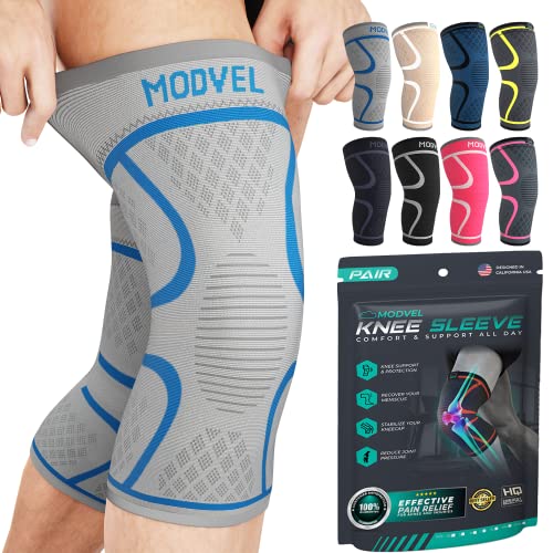 MODVEL Kniebandage Set für Damen und Herren, atmungsaktive Knee Support, Größe XL von MODVEL
