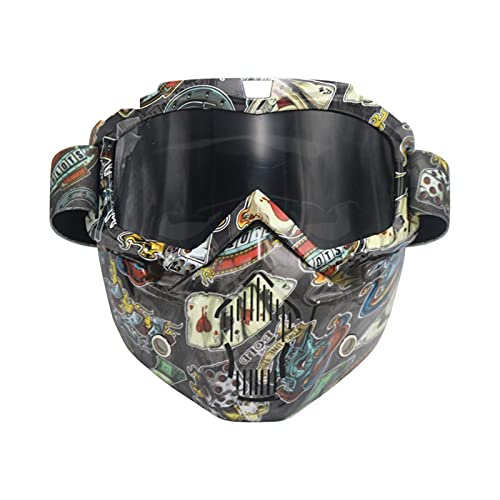 Bike Motocross Goggles,Motorradbrillen Motorrad-Goggles Motocross-Gläser mit Maske Skibrille Männer Frauen Moto Motorrad Schmutz-Bike atv (Color : 02) von MOEENS