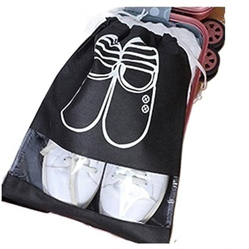 MOEIDO Schuhbeutel 10PCShoe Storage Bag, Wardrobe Storage Bag, travel Portable Bag, Waterproof(Color:Black) von MOEIDO