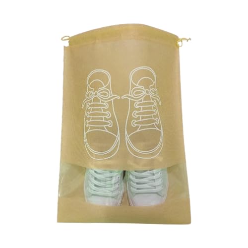 MOEIDO Schuhbeutel Shoes Storage Bag Dustproof Package Bag Closet Organizer Travel Portable Bag Waterproof Clothes Classified Pocket Bag(Color:Khaki,Size:1PC 27x36cm) von MOEIDO