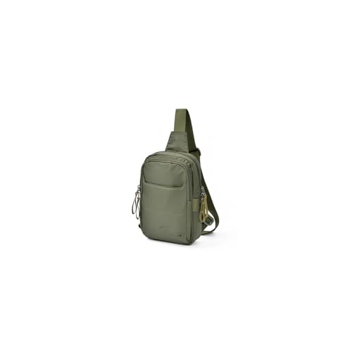 MOEIDO Umhängetasche Men's Large Capacity Waist Bag, Crossbody Bag, Outdoor Running Bag, Chest Bag, travel Shoulder Bag(Color:Green) von MOEIDO