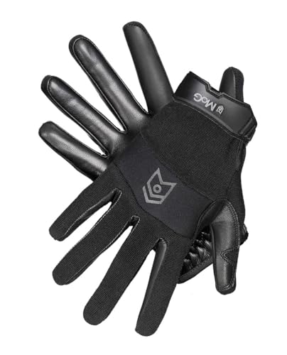 MOG Masters of Gloves 2ndSkin Black Einsatz-Handschuh, vielseitiger taktischer Schnittschutz-Handschuh aus Ziegenleder mit Hitzeschutz und hoher Taktilität für Polizei, Zoll, Spezialeinheiten, Militär von MOG