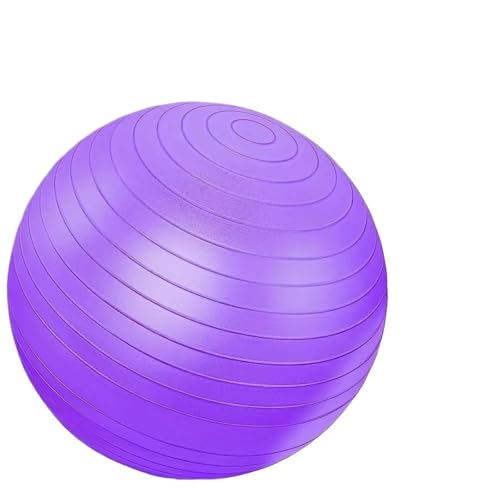 MOHUIED Gymnastikbälle Gymnastikball, Yoga-Ball in Mehreren Größen for Trainingsstabilität, platzsicherer Balance-Ball mit Schnellpumpe(Purple65cm) von MOHUIED