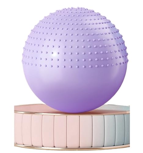 MOHUIED Gymnastikbälle Übungsbälle, verdickter PVC-Yoga-Ball, Springender Ball, explosionsgeschützter weicher Stabilitätsball, Sport, Heim-Fitnessstudio(Purple 55cm) von MOHUIED