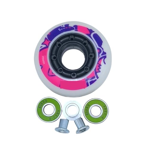 MOHUIED Inline Skate Rollen 4 Rollen Inline-Skate-Rad Ersatz-Rollschuh-Räder 70 mm 72 mm 83a(Purple 72mm) von MOHUIED