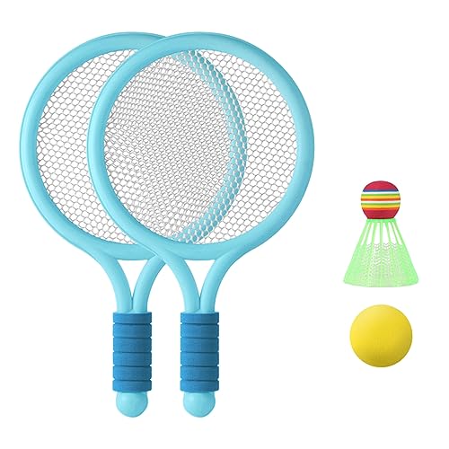 1 Paar Kinder-Badmintonschläger für Kinder, Set beinhaltet 2 Schläger, 1 Badminton für Badminton-Zubehör von MOIDHSAG