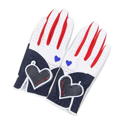 MOIDHSAG 1 Paar Damen-Handschuhe, PU-Leder, für Links- oder Rechtshänder, fast wetterfest, rutschfest, flexibel, Golf-Handschuhe von MOIDHSAG