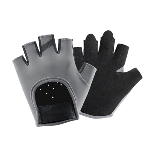 MOIDHSAG 1 Paar Gewichtstraining-Handschuhe, Handflächenschutz, Silikon, rutschfest, Fünf-Finger-Workout-Handschuhe für Radfahren, Fitness, Übungen von MOIDHSAG