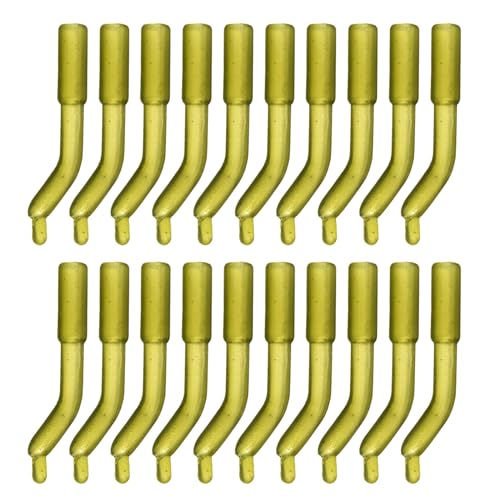 MOIDHSAG 20 Stück/Packung See-Angelhaken-Hülsen, Haarlinien-Ausrichtung, weiche Antitangel, Angelschnur-Ausrichtungshülsen im Set von MOIDHSAG