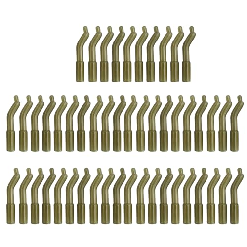 MOIDHSAG 50 Stück/Packung weiche Anti-Verhedderungs-Angelschnur-Ausrichtungshülsen, Set für See-Angelhaken, Haarnetz-Ausrichtung von MOIDHSAG