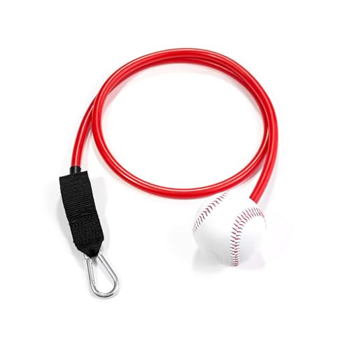 MOIDHSAG Baseball-Gummi-Baseball-Wurftrainer, Widerstandsband, Baseball-Übungsband mit austauschbarem Baseballgriff von MOIDHSAG