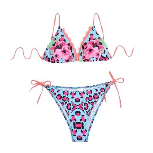 MOIDHSAG Damen-Badebekleidungs-Set, Bikinis, Oberteil und seitliche Bindung, verstellbare Unterseite, zweiteiliger Triangel-Bikinis von MOIDHSAG