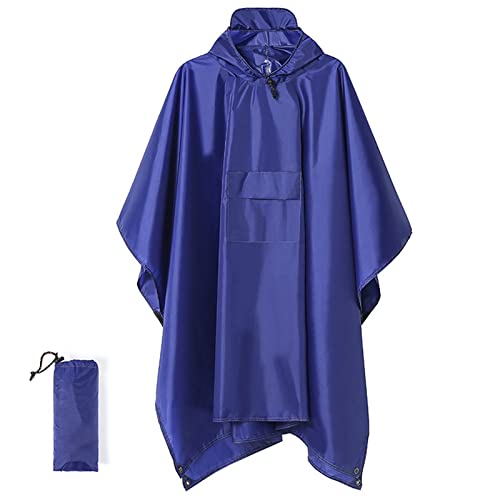 MOIDHSAG Poncho für Erwachsene, wiederverwendbar, leicht, Regenmantel, Poncho mit Kordelzug, Kapuze für Outdoor, Wandern, Camping von MOIDHSAG