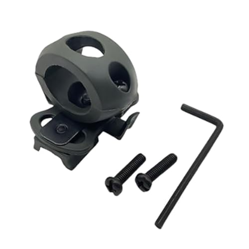 MOIDHSAG Taschenlampen-Helmhalter, 60 Grad verstellbar, Helm-Taschenlampen-Halter, Schnellentriegelung, Taschenlampenklemme von MOIDHSAG