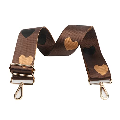 Verstellbarer Taschenriemen Handtaschenriemen für Crossbody Tasche Crossbody Riemen für Taschen Handtaschenriemen Herz Silberne Spange Braun Verstellbarer Taschenriemen Handtaschenriemen für Crossbody Tasche Crossbody Riemen für Taschen Handtaschenriemen Herz Silberne Spange Braun von MOISTRI