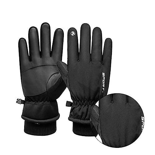 MOLUCKFU 1 Paar Winterhandschuhe Herren Damen Winddicht rutschfest Touchscreen Warme Fahrradhandschuhe Für Radfahren Joggen Skifahren Unisex von MOLUCKFU