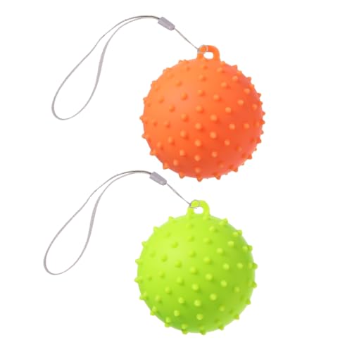 MOLUCKFU 2St Griffball Handübungsbälle Finger stärken Handgriff Übungen drücken hand stärken fingerkraft trainer handtrainer fingertrainer Massageball Tragbare Massagebälle Kieselgel Green von MOLUCKFU