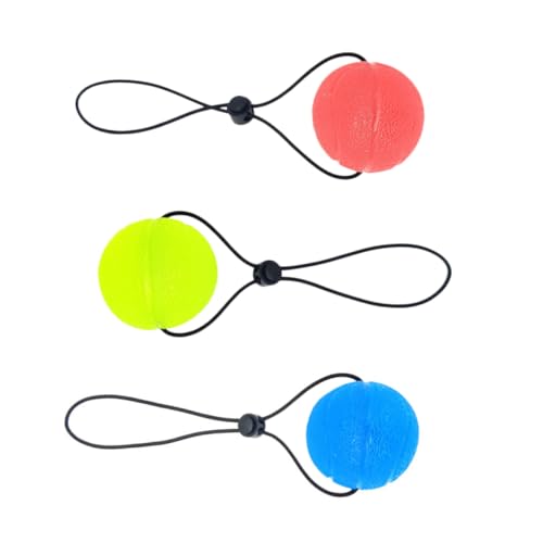 MOLUCKFU 3st Ball Mit Seil Griff Handgriffbälle Stressball Für Die Handtherapie Fingergriff-krafttrainer Gymnastikball Drücken Übungen Squeezeball Handgriff Krafttrainer Tpe von MOLUCKFU