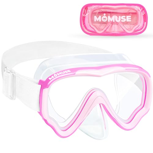 Taucherbrille Kinder mit Weichem Stoffband, MOMUSE Kinder Schwimmbrille mit 3D Nasenabdeckung, Tauchmaske Antibeschlag & Bruchsichere Linse, Schnorchelmaske für Jungen Mädchen 3-14 Jahr Taucherbrille Kinder mit Weichem Stoffband, MOMUSE Kinder Schwimmbrille mit 3D Nasenabdeckung, Tauchmaske Antibeschlag & Bruchsichere Linse, Schnorchelmaske für Jungen Mädchen 3-14 Jahr von MOMUSE