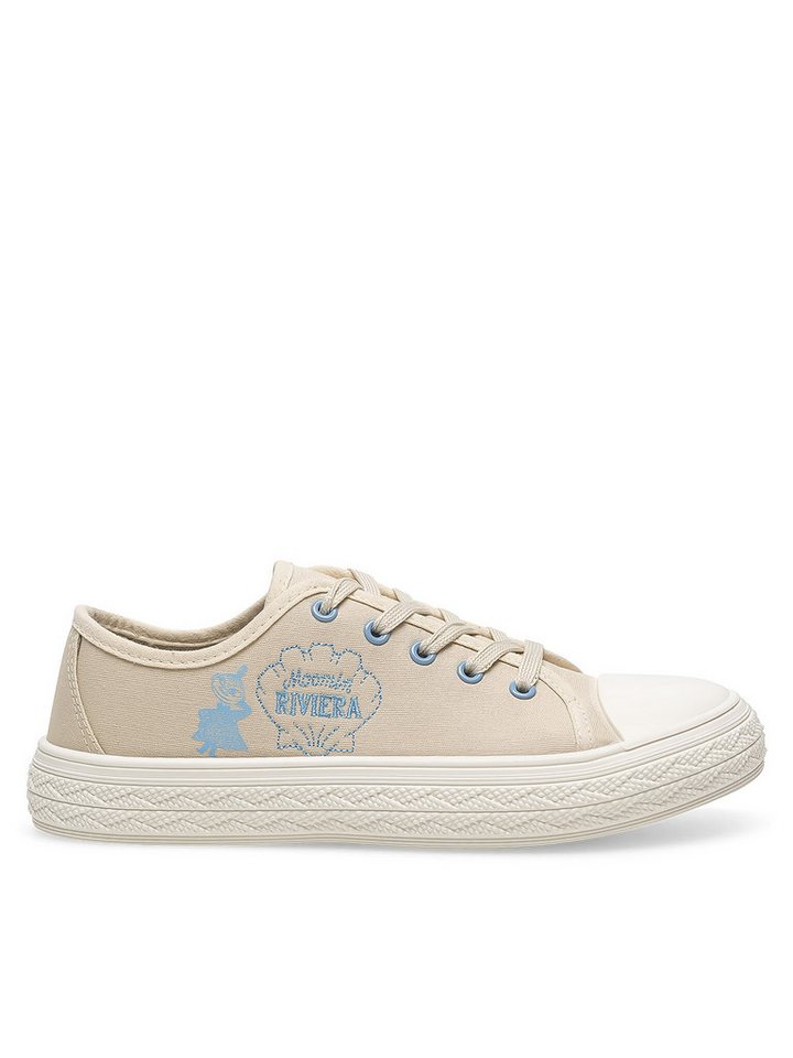 MOOMIN Moomin Sneakers aus Stoff Mädchen CA-SS24-166MMN Beige Sneaker MOOMIN Moomin Sneakers aus Stoff Mädchen CA-SS24-166MMN Beige Sneaker von MOOMIN
