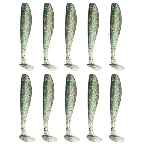 MOONDAME 10 Stück Gummifische Wurmköder Gummifische Wobbler Kleine Fische Schwanz Swimbaits Angelgerät Köder Angelköder MOONDAME 10 Stück Gummifische Wurmköder Gummifische Wobbler Kleine Fische Schwanz Swimbaits Angelgerät Köder Angelköder von MOONDAME