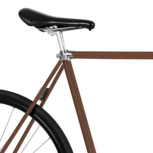 MOOXIBIKE Choco Braun metallic Fahrradfolie glänzend für Rennrad, MTB, Trekkingrad, Fixie, Hollandrad, Citybike, Scooter, Rollator für circa 13 cm Rahmenumfang von MOOXIBIKE