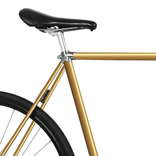 MOOXIBIKE Gold metallic Fahrradfolie glänzend für Rennrad, MTB, Trekkingrad, Fixie, Hollandrad, Citybike, Scooter, Rollator für circa 13 cm Rahmenumfang von MOOXIBIKE