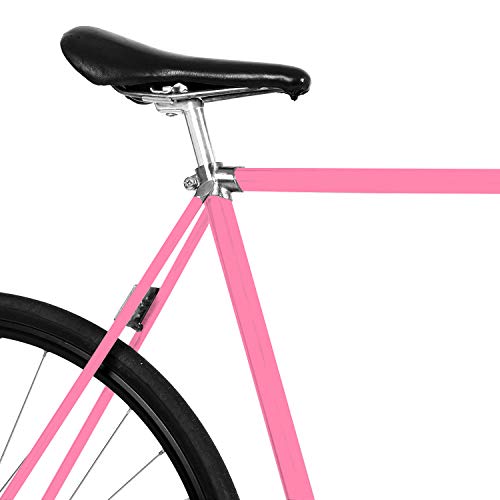 MOOXIBIKE FG020 Pink Power Mini Fahrradfolie glänzend für Rennrad, MTB, Trekkingrad, Fixie, Hollandrad, Citybike, Scooter, Rollator für circa 13 cm Rahmenumfang von MOOXIBIKE