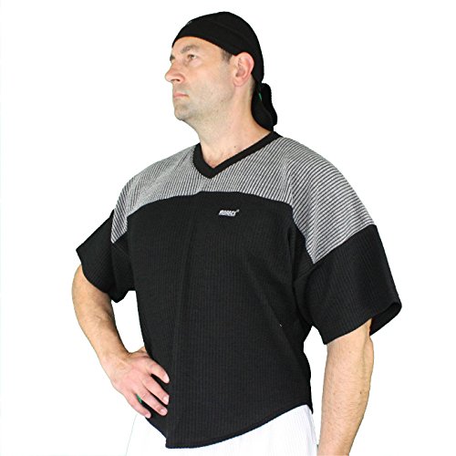 MORDEX zweifarbiges T-Shirt fürs Gym, Fitness, Sport und Freizeit (grau-schwarz, XL) von MORDEX