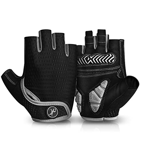 MOREOK Fahrradhandschuhe für Herren Damen Sommer Radsporthandschuhe Halbfinger 5MM SBR Gel rutschfeste/stoßdämpfende Handschuhe für Mountainbike, Rennrad & Downhill-G-L MOREOK Fahrradhandschuhe für Herren Damen Sommer Radsporthandschuhe Halbfinger 5MM SBR Gel rutschfeste/stoßdämpfende Handschuhe für Mountainbike, Rennrad & Downhill-G-L von MOREOK