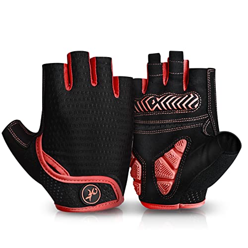 MOREOK Fahrradhandschuhe für Herren Damen Sommer Radsporthandschuhe Halbfinger 5MM SBR Gel rutschfeste/stoßdämpfende Handschuhe für Mountainbike, Rennrad & Downhill-R-S MOREOK Fahrradhandschuhe für Herren Damen Sommer Radsporthandschuhe Halbfinger 5MM SBR Gel rutschfeste/stoßdämpfende Handschuhe für Mountainbike, Rennrad & Downhill-R-S von MOREOK